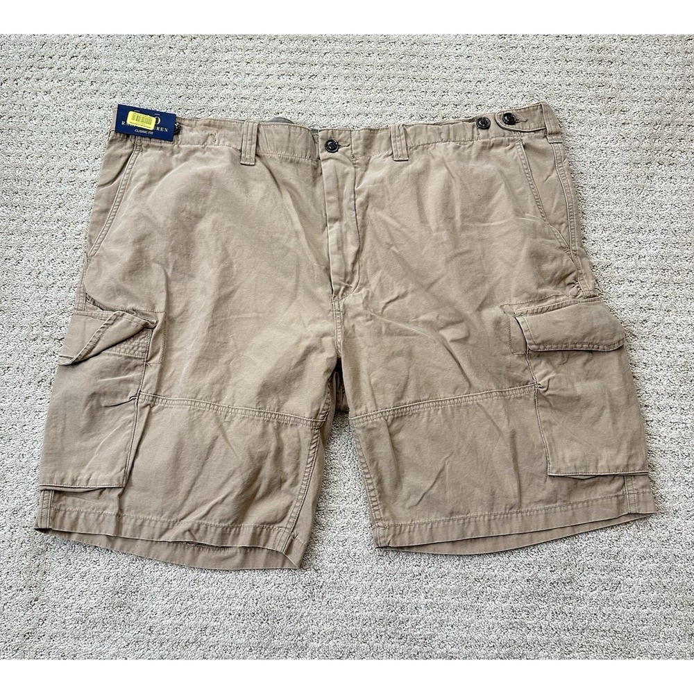 Polo Ralph Lauren Cargo Shorts Men's 48B Classic Fit Chino Tan Khaki NEW NWT $98